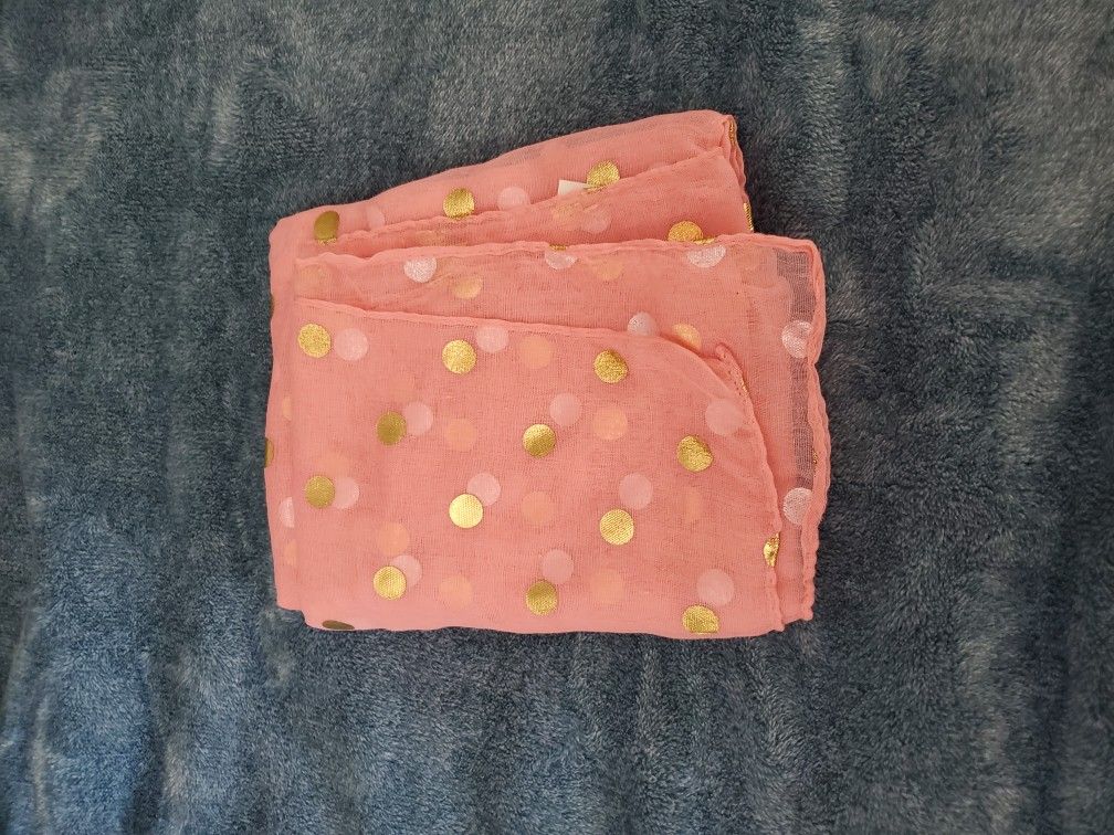 Pink And Gold Poka Dotted Wrap