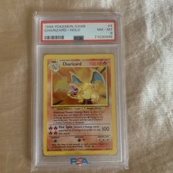 Pokémon Base Set 1999 Charizard Holo PSA 8