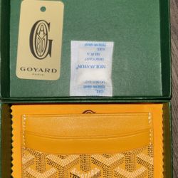 Goyard Card Wallet/ Color Yellow