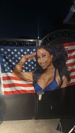 Nicki Minaj American Flag Banner Tapestry