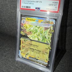 Pokémon TCG SV-Obsidian Flames Tyranitar EX #66/197 Double Rare PSA 10