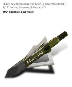 Muzzy 225 100 grain 3 blade broadheads