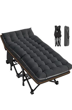 Folding Camping Cot with Padded Mattress