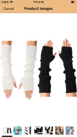 Knit Fingerless Long Arm Warmers