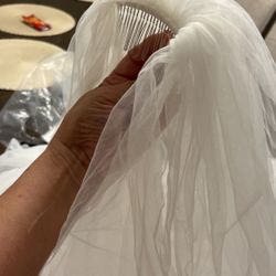 Gorgeous, Long Viel With Detailed Beads 