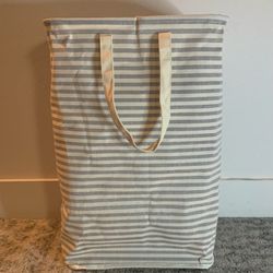 Striped Synthetic Laundry Hamper