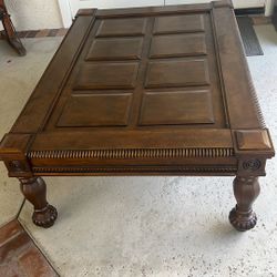 Large Coffee Table. Brown Wood