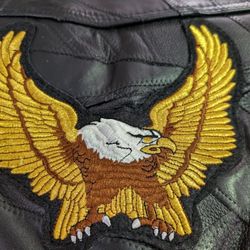 Diamond Plate Bikers Buffalo Leather Motorcycle Vest Men’s Size Medium