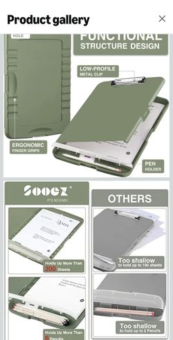 Clipboard/ Sage Green