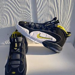 Nike Air Penny White Opti Yellow Black FN6884-100 Size 13 New without a Box.