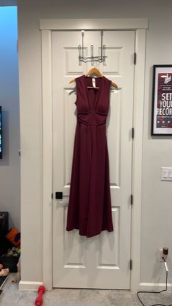 Burgundy Sleeveless Jumpsuit