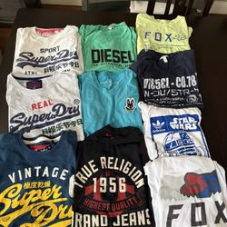 Designer Tshirts: Psycho Bunny, True Religion, Super Dry, Fox, Diesel