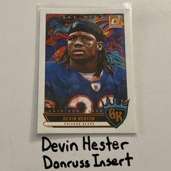 Devin Hester Chicago Bears Hall of Fame KR Donruss Short Print Insert Card. 