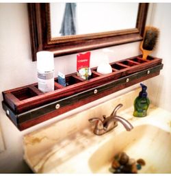 Hand made hovering shelves