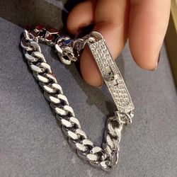 H Bracelet Kelly Gourmette Bangle Fits 14-16.5cm Hand Wrist