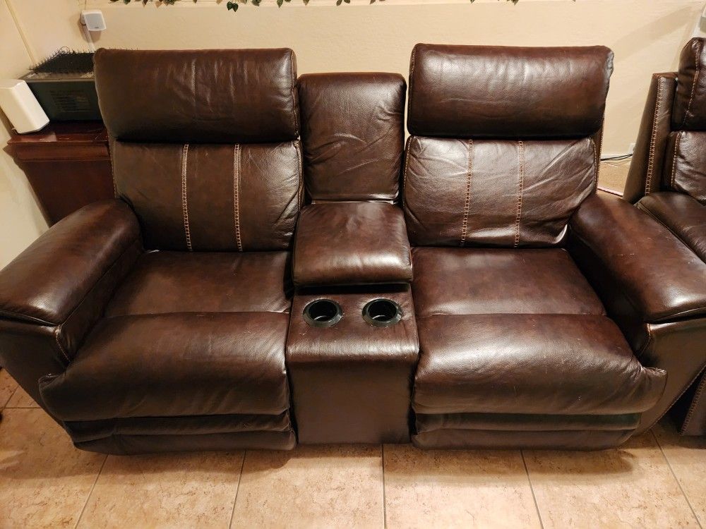Leather Electric Reclining Couch