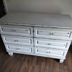 White Dresser Solid  Wood Must Go Now