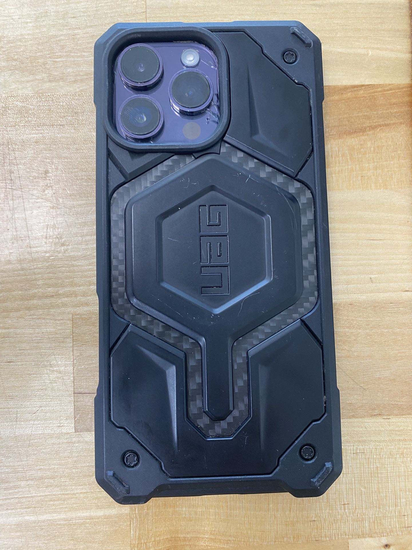 Unlocked iPhone 14 Pro Max 512GB Deep Purple - Cracked Back Works Perfect