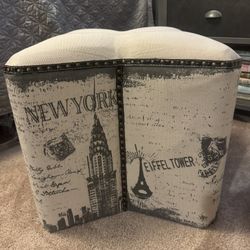 Two Star Shaped Ottomans 