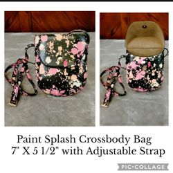 New Cool Paint Splash Crossbody Bag 