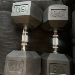 New 60lb Dumbbells 