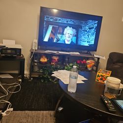 50 Inch Of Samsung TV Set With Moving Table