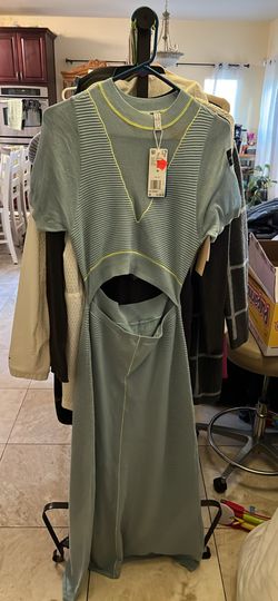 Adidas Blue Dress With Cutout Brand New -M