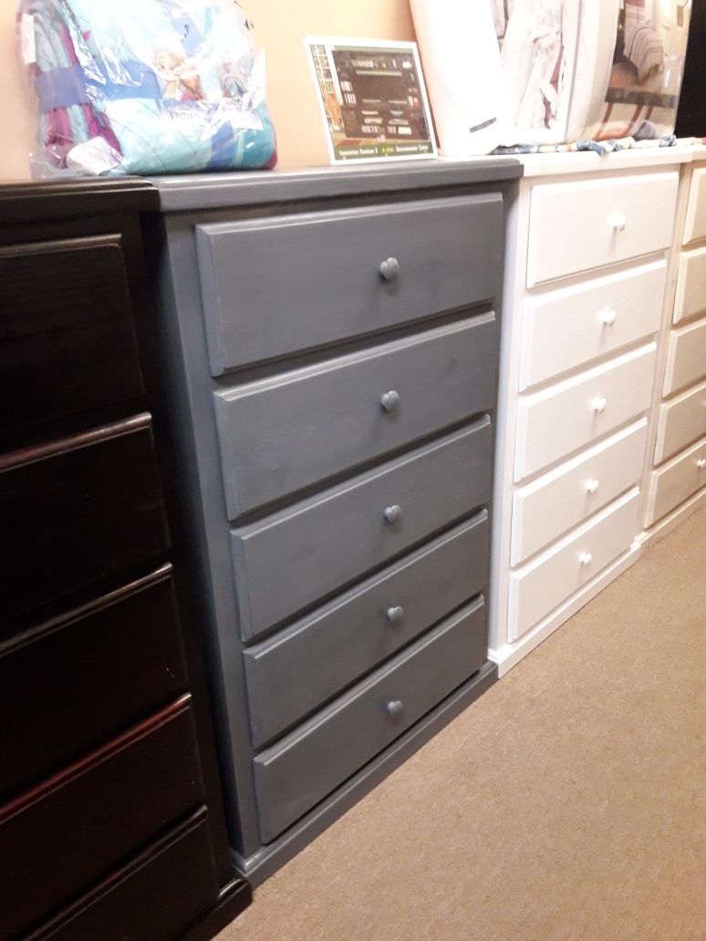 Amazing beautiful pinewood gray dresser chest