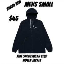 Nike Sportswear Club Full Zip Woven Jacket Brand New MENS Small 