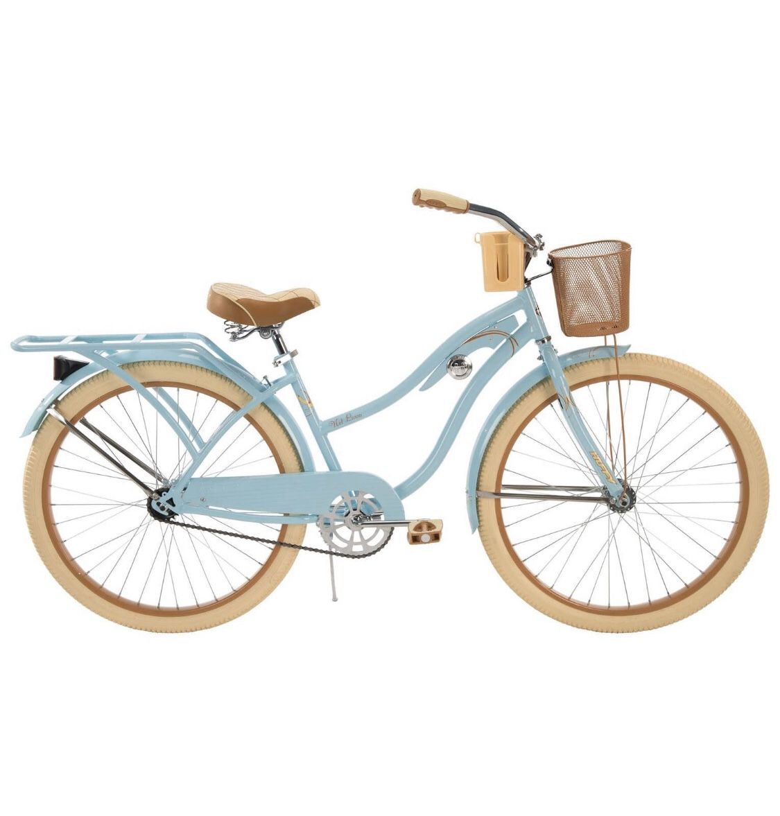 Huffy 26 inch ladies women’s cruiser bike with basket and cup holder