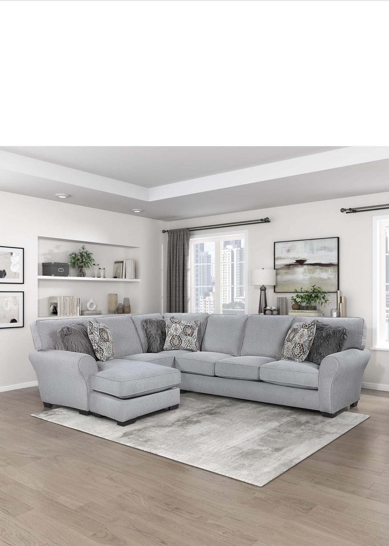Reversible Gray Color Sectional