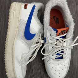 Nike Air Force 1 '07 Sherpa Fleece Sneakers, Size 8.5