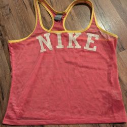 Nike Y2K Women's Pink Mesh Racerback XL Tank Top