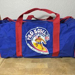 Pro Bowl Hawaii 2001 Duffle Bag Vintage NFL All-Star Week Blue Surfer