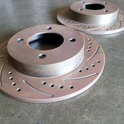 31242 Rear rotors Hyundai Elantra and Tiburon drill and slotted