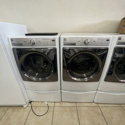 Kenmore Elite Front Load Washer And Electric Dryer With Pedestals And Steam Included 