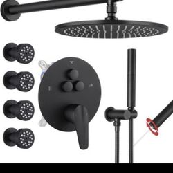 Bathroom Shower Rain shower handheld wand, shower wall jets