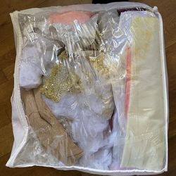 Full Bag Of Fabric Different Sizes And Shapes And Patters 