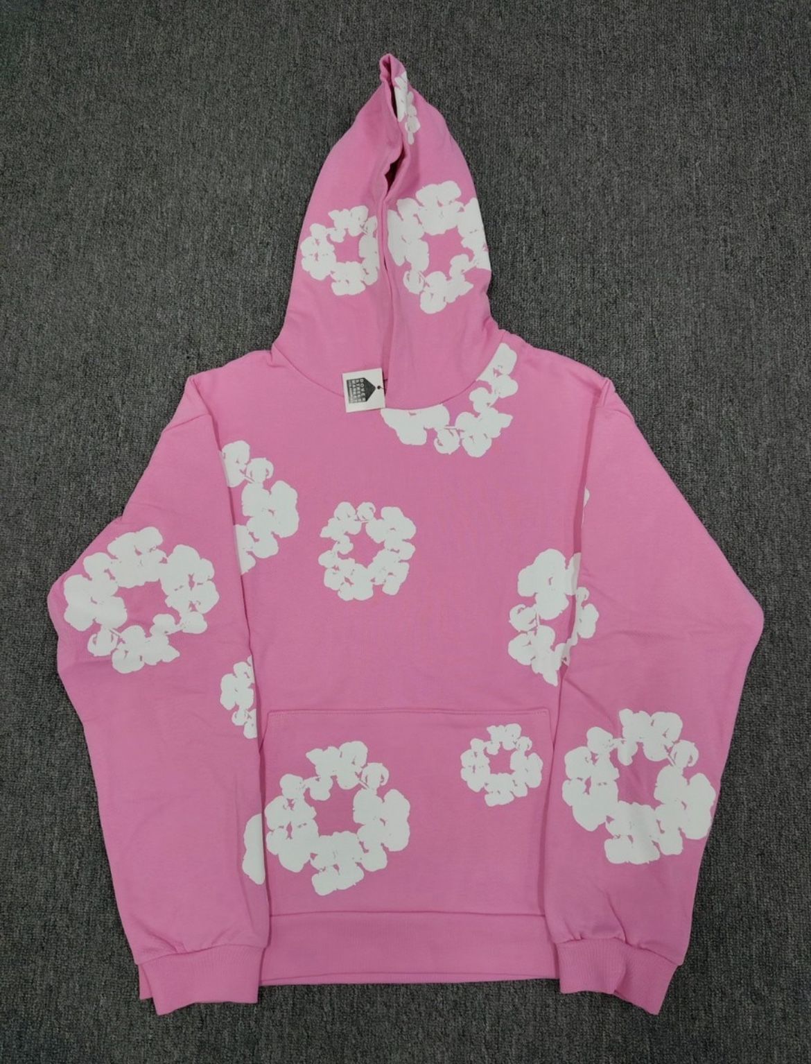 Pink Denim Tear Hoodie