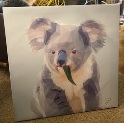 Square Koala Wall Art 24 Inch