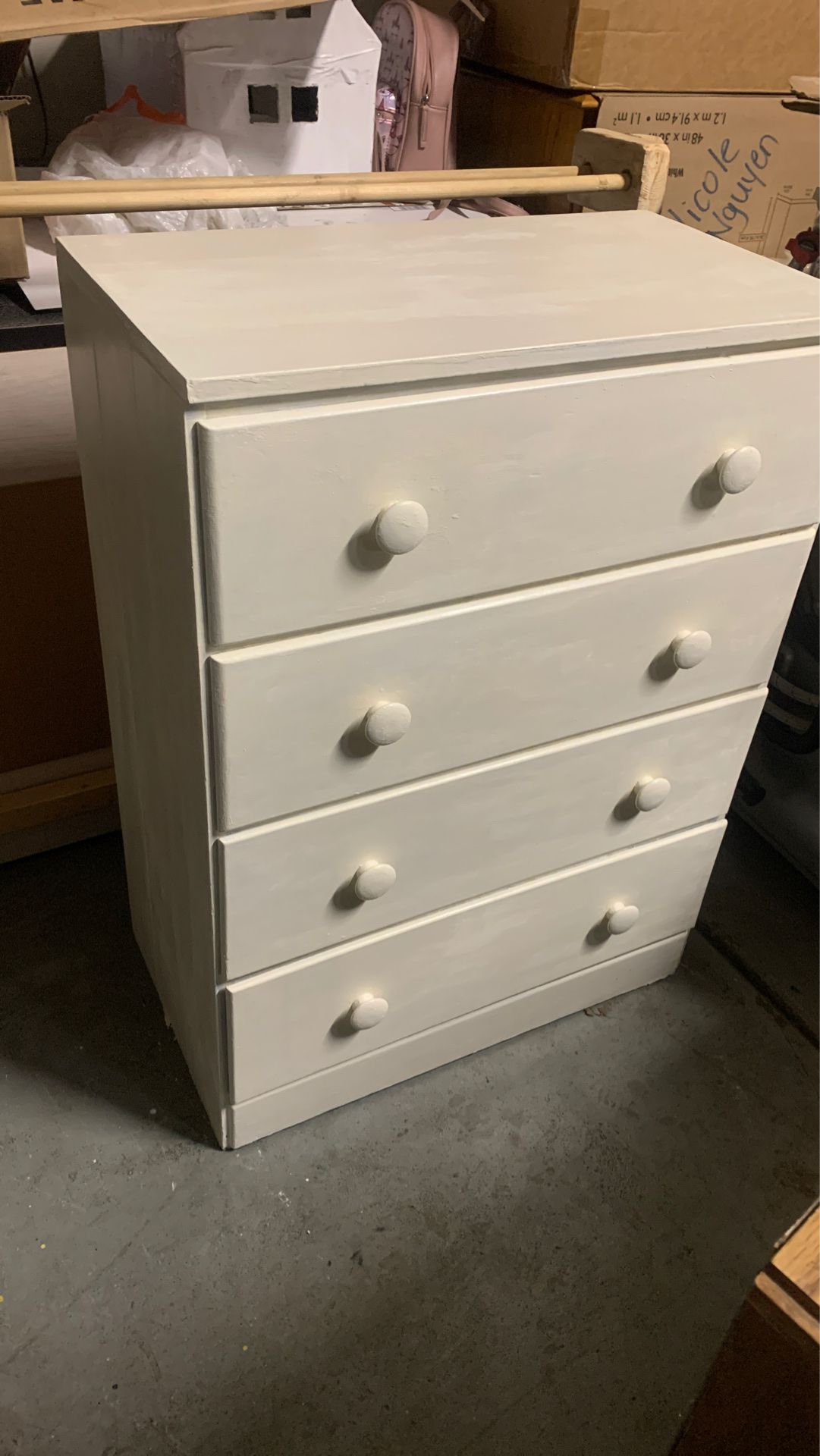 Dresser 4 drawers w25x d15xh 36”