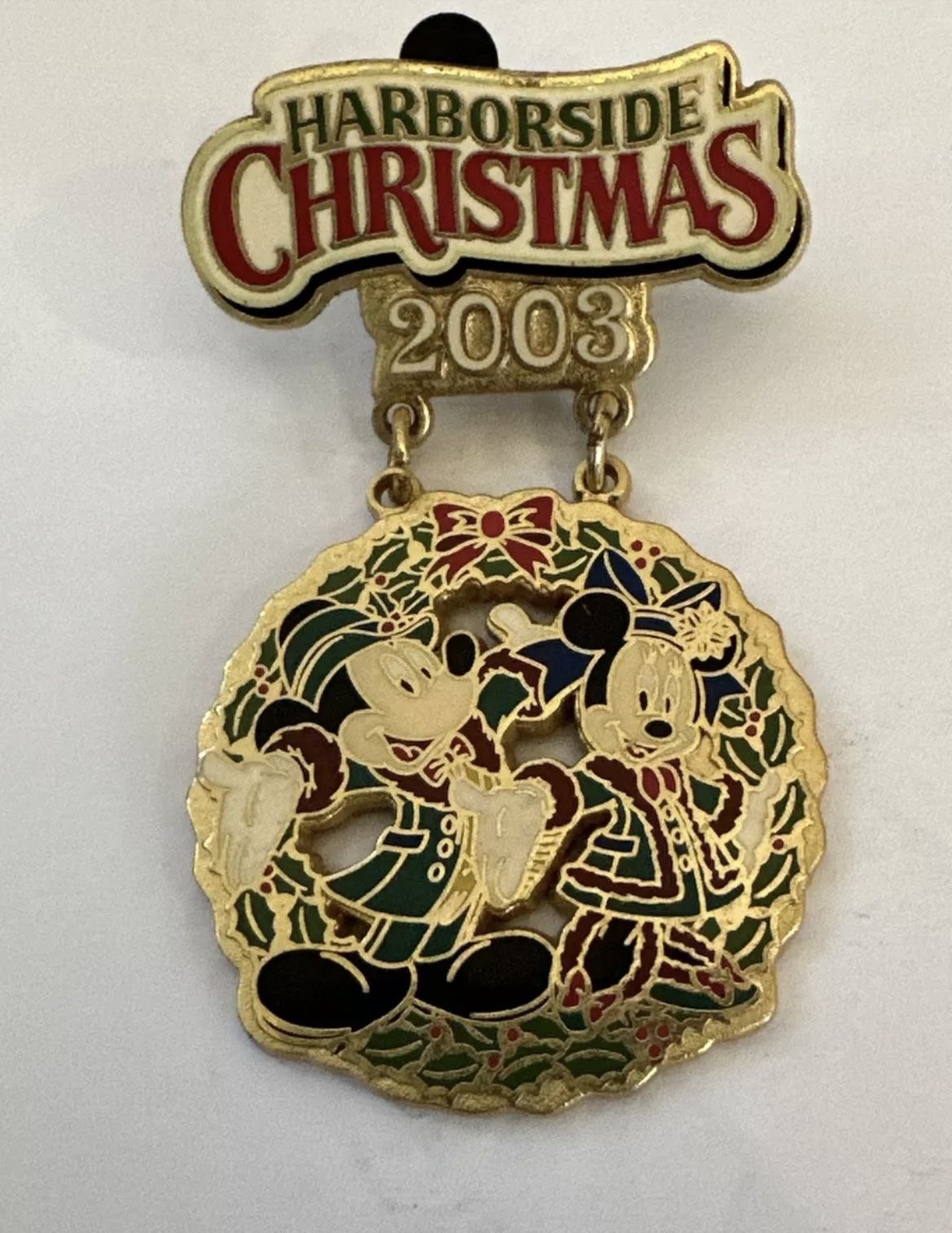 Tokyo Disney Sea Disneyland Harborside Christmas 2003 Mickey And Minnie Pin