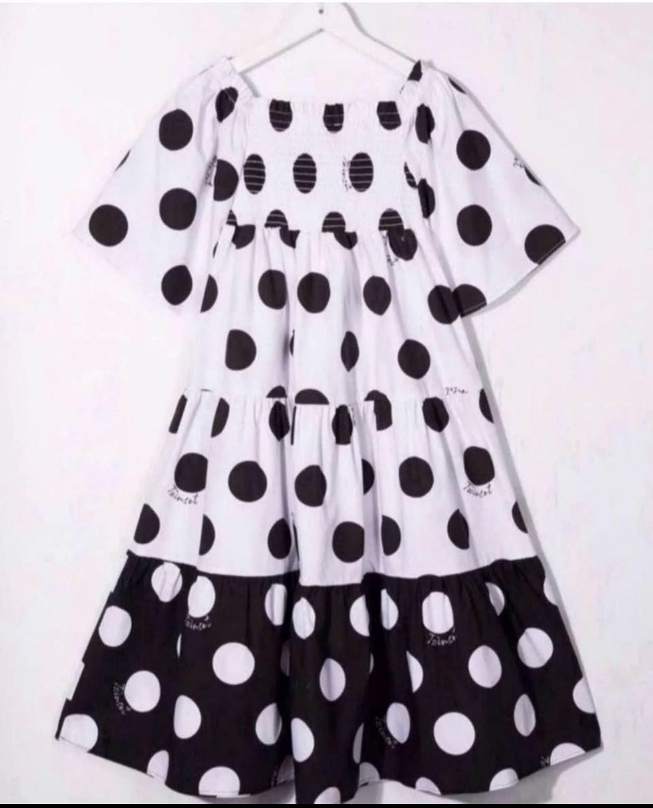 NWT TWINSET KIDS POLKA-DOT SHIFT DRESS   