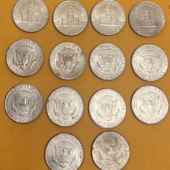 US Kennedy Half Dollars Coin Lot