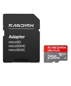 New SanDisk Ultra Plus 256GB MicroSDXC UHS-I Card with Adapter