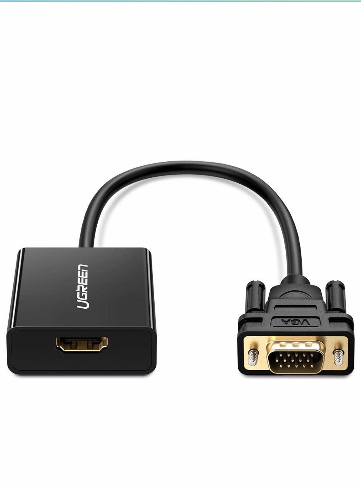 UGREEN Active HDMI to VGA Adapter with 3.5mm Audio Jack HDMI Female to VGA Male Converter