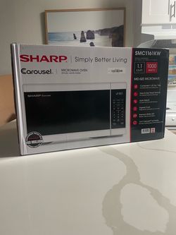 Sharp 1000W White Countertop Microwave