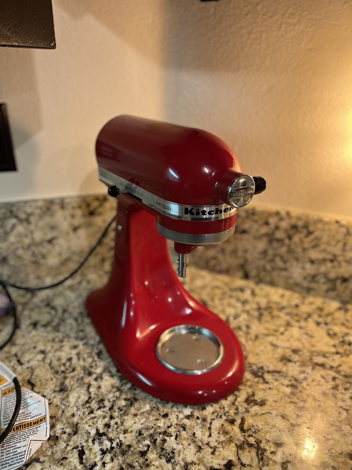 Red Kitchen Aid Artisan Mixer