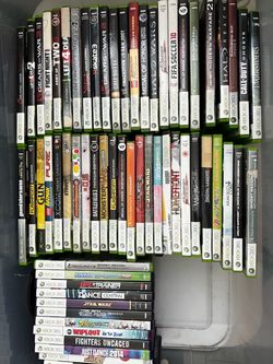 Xbox 360 game collection adult owned dragon ball Disney marvel halo leaf 4 dead
