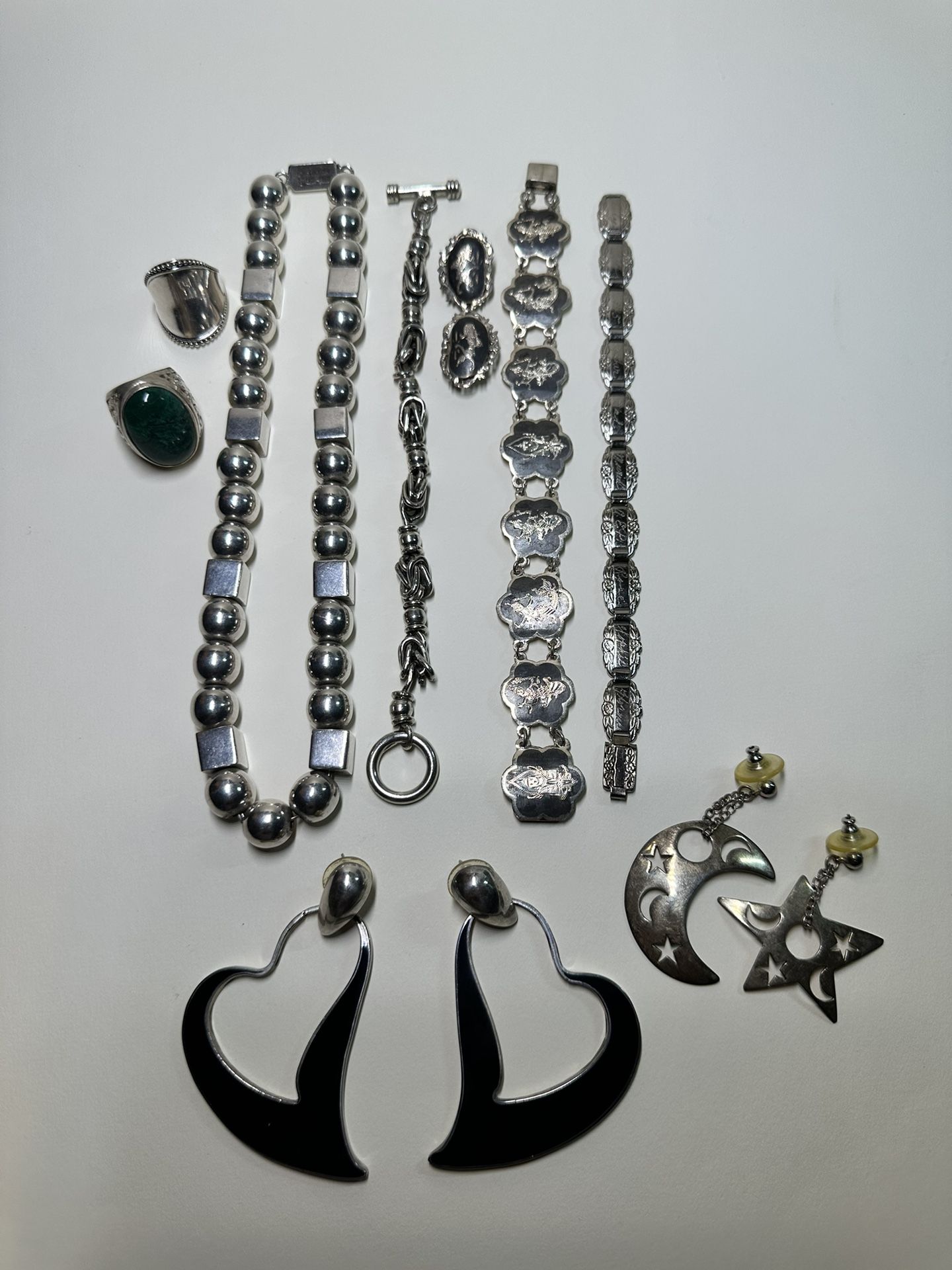 Vintage Sterling Silver Jewelry Lot. Priced At 60% Less Than Original Prices
